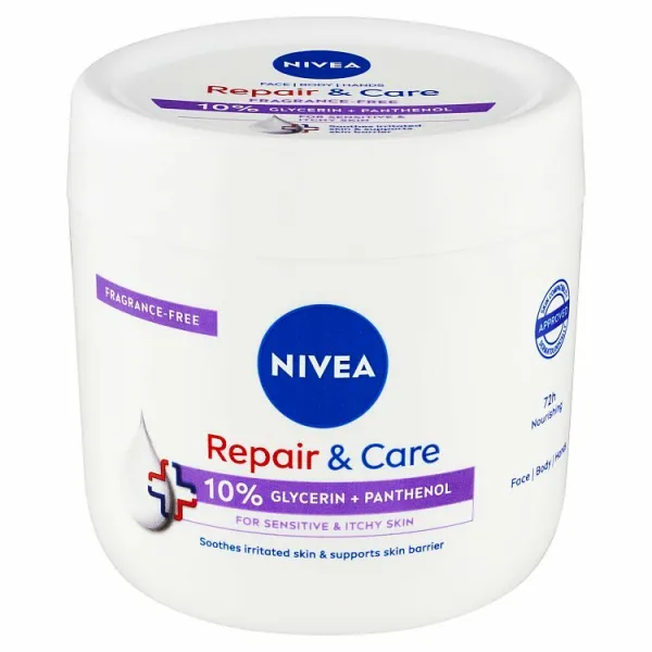 NIVEA Repair & Care Sensitive výživný regeneračný krém pre suchú a citlivú pokožku 400 ml