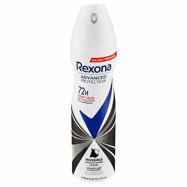 Rexona Advanced Protection Invisible On Black & White Clothes antiperspirant sprej 150 ml