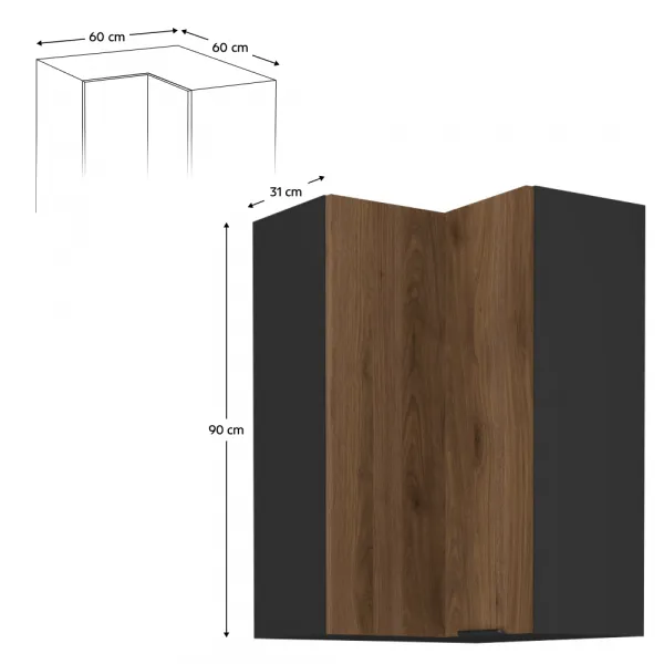 Horná rohová skrinka MENZO 60x60 GN-90 2F Tempo Kondela