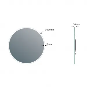SAPHO - VISO guľaté zrkadlo s LED osvetlením, ø 60cm VS060