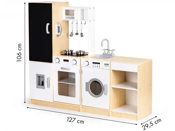 Drevená kuchynka pre deti xxl doska + led