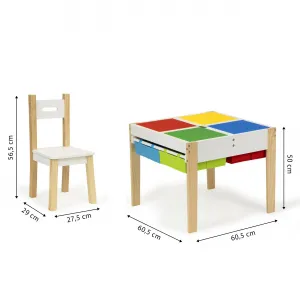 Drevený nábytok pre deti set stôl + 2 stoličky