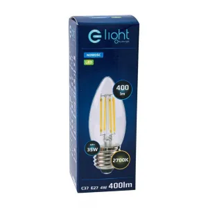 Eko-light LED žiarovka Glight 4W E27 teplá biela