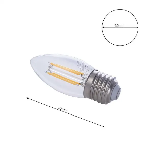 Eko-light LED žiarovka Glight 4W E27 teplá biela