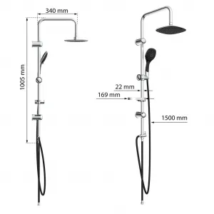 Eisl Eisl - Sprchový set bez batérie SHOWER DREAM, chróm / čierna DXLD60088CS DXLD60088CS