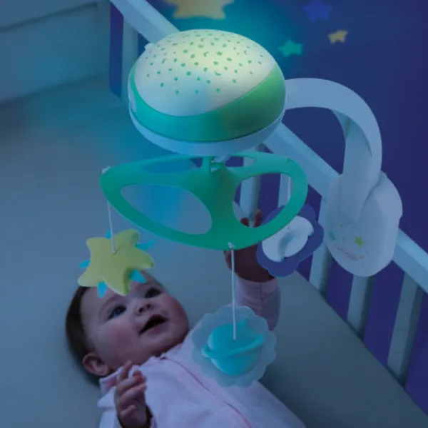 INFANTINO - Hudobný kolotoč s projekciou 3v1 zelený