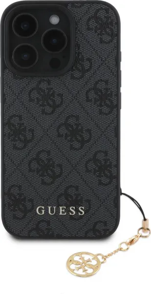 Guess 4G Charm Kryt pre iPhone 16 Pro Max, Sivý