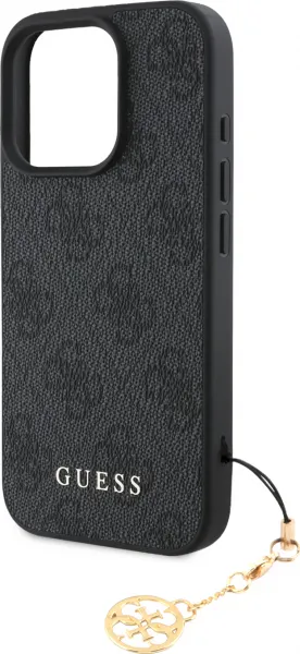 Guess 4G Charm Kryt pre iPhone 16 Pro Max, Sivý