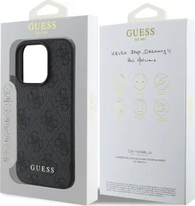 Guess 4G Charm Kryt pre iPhone 16 Pro Max, Sivý