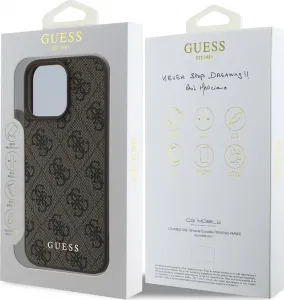 Guess 4G Charm Kryt pre iPhone 16 Pro Max, Hnedý
