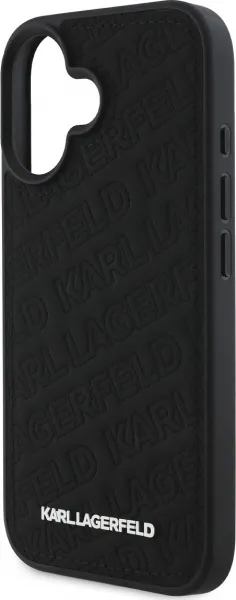 Karl Lagerfeld Quilted Pattern Kryt pre iPhone 16, Čierny