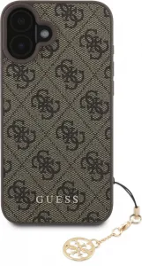 Guess 4G Charm Kryt pre iPhone 16 Plus, Hnedý