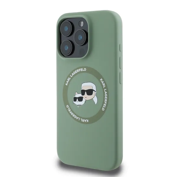 Karl Lagerfeld Liquid Silicone s MagSafe kryt pre Apple iPhone 16 Pro Max, Karl Lagerfeld, Zelený