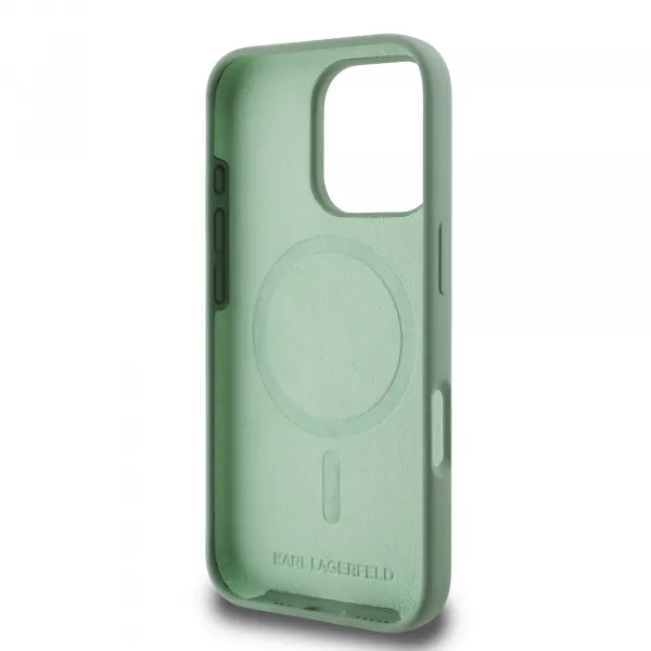 Karl Lagerfeld Liquid Silicone s MagSafe kryt pre Apple iPhone 16 Pro Max, Karl Lagerfeld, Zelený