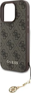 Guess 4G Charm Kryt pre iPhone 16 Pro, Hnedý