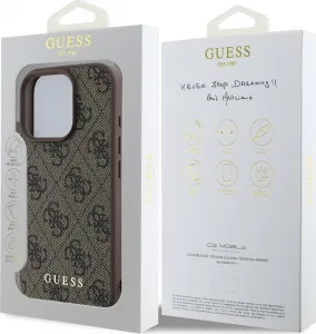 Guess 4G Charm Kryt pre iPhone 16 Pro, Hnedý
