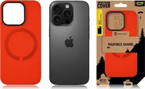 Tactical MagForce Aramid Kryt pre iPhone 16 Pro, Červený