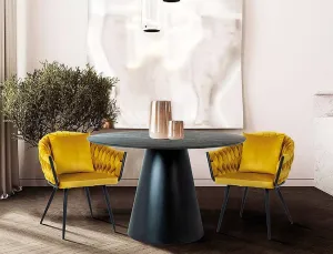 Signal Jedálenský stôl ANGEL | čierny 120cm