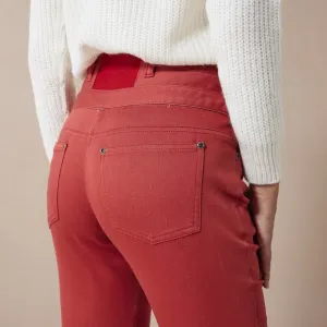 Bootcut džínsy s vysokým pásom, pre vyššiu postavu