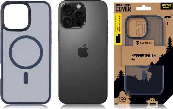 Tactical MagForce Hyperstealth kryt, iPhone 16 Pro Max, tmavo modrý