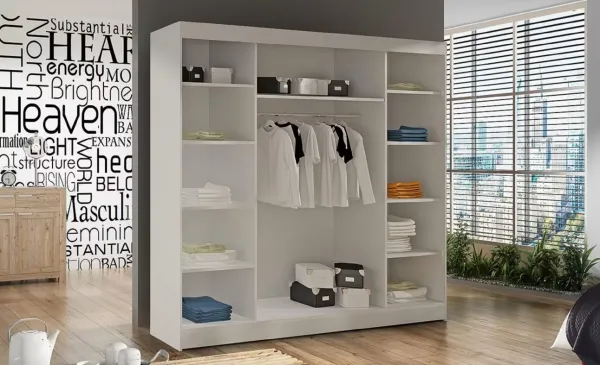 ArtAdrk Šatníková skriňa  ESTEVA | biela 200 cm