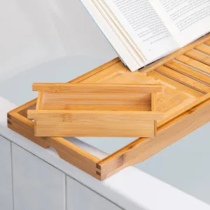Haushalt international Bambusová polička na vanu, posuvná 70-104 cm