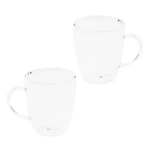 Haushalt international Dvoustěnná sklenice Cappuccino, 270 ml, 2 ks