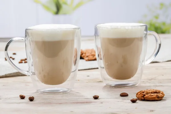 Haushalt international Dvoustěnná sklenice Cappuccino, 270 ml, 2 ks