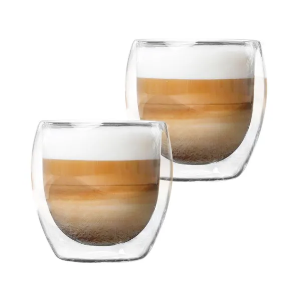 Haushalt international Dvoustěnná sklenice Cappuccino, 250 ml, 2 ks