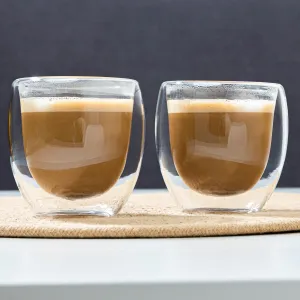 Haushalt international Dvoustěnná sklenice Cappuccino, 250 ml, 2 ks