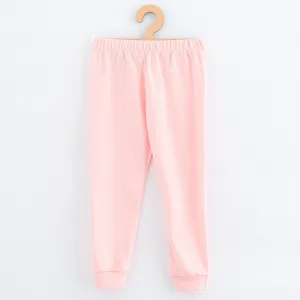 Detské bavlnené pyžamko New Baby pink bear 128/134