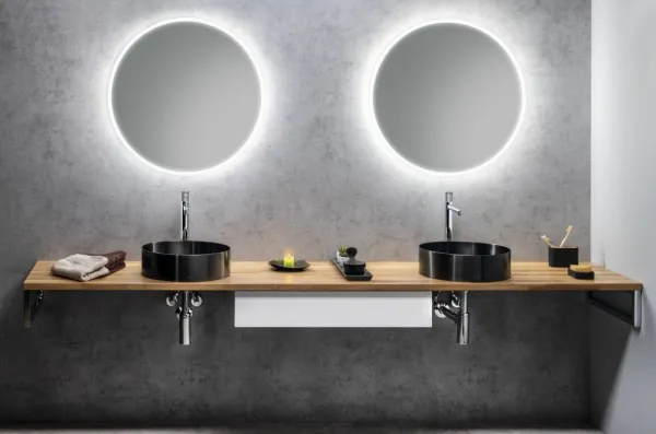 SAPHO - VISO guľaté zrkadlo s LED osvetlením, ø 70cm VS070