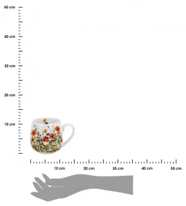 DekorStyle Porcelánový hrnek BARYLKA WILD BIRDS 430 ml bílý