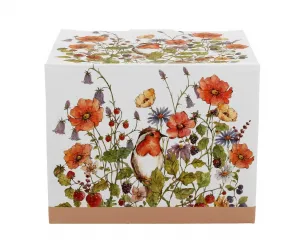 DekorStyle Porcelánový hrnek BARYLKA WILD BIRDS 430 ml bílý