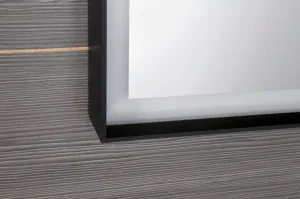 SAPHO - SORT zrkadlo s LED osvetlením 60x80cm, čierna mat ST080