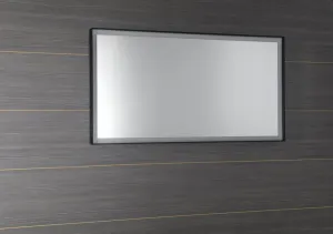 SAPHO - SORT zrkadlo s LED osvetlením 120x70cm, čierna mat ST120