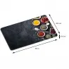 Kesper Sklenená krájacia doska KORENIE 38x28,5 cm čierna