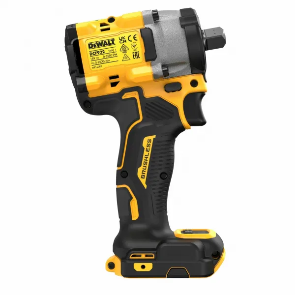 DeWALT DCF922N – AKU bezuhlíkový rázový uťahovač 18V, 406Nm, 1/2″ s poistnou guličkou, bez AKU a nabíjačky