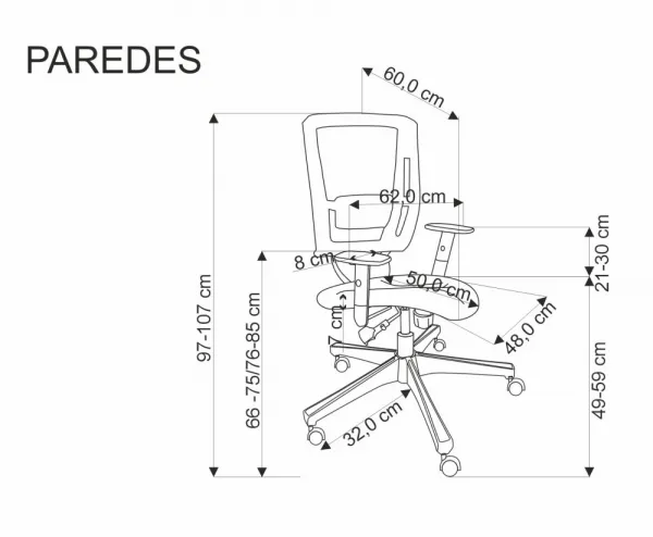 Kancelárske kreslo PAREDES Halmar