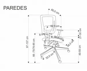 Kancelárske kreslo PAREDES Halmar