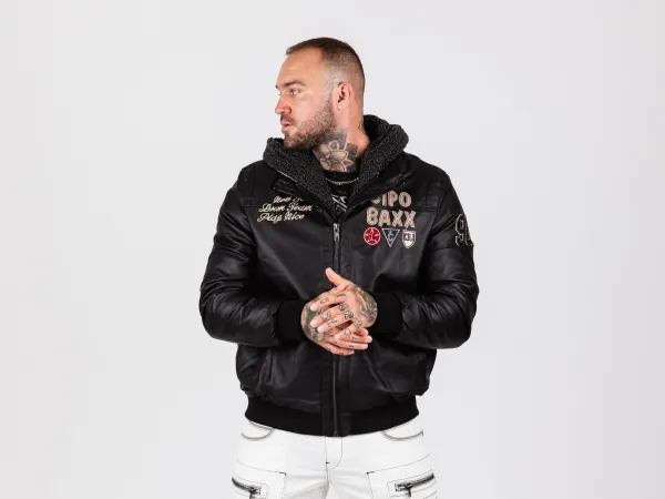 Pánska bunda CIPO & BAXX CM215 BLACK Farba: Čierna, Konfekčná veľkosť: L