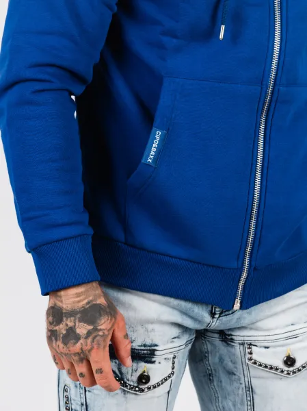 Pánska mikina CIPO & BAXX CL556 SAXEBLUE Farba: Modrá, Konfekčná veľkosť: M