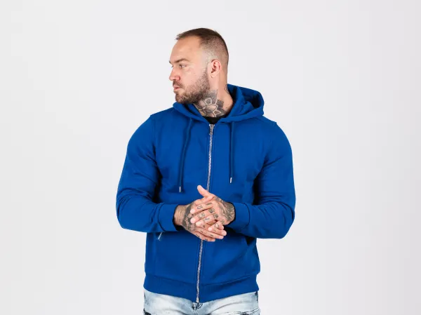 Pánska mikina CIPO & BAXX CL556 SAXEBLUE Farba: Modrá, Konfekčná veľkosť: M