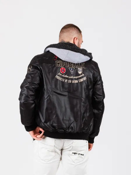 Pánska bunda CIPO & BAXX CM215 BLACK Farba: Čierna, Konfekčná veľkosť: L