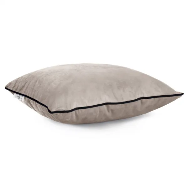 Obliečky na vankúše AmeliaHome Velvet Piping béžové, veľkosť 45x45