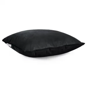 Obliečky na vankúše AmeliaHome Velvet Piping čierne, veľkosť 45x45