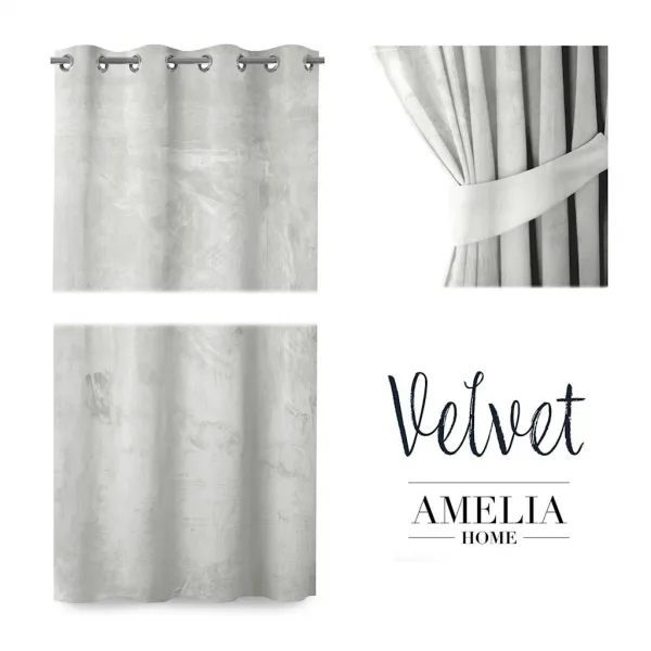 ArtFlhf Tieniaci záves VELVET Eyelets K | 140 x 245 cm Farba: Biela