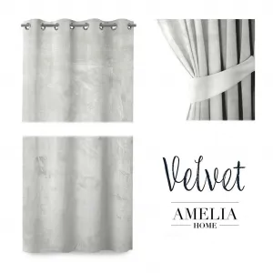 ArtFlhf Tieniaci záves VELVET Eyelets K | 140 x 245 cm Farba: Biela