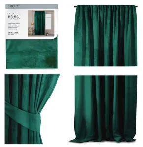 ArtFlhf Tieniaci záves VELVET PLEAT  P | 140 x 270 cm Farba: Silver