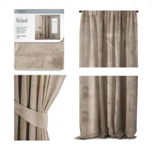 ArtFlhf Tieniaci záves VELVET PLEAT  P | 140 x 270 cm Farba: Silver